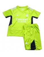Real Madrid Brankářské Domácí dres pro děti 2023-24 Krátký Rukáv (+ trenýrky)